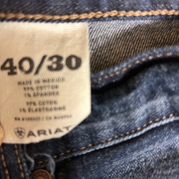 Ariat Men's M5 straight slim Dark Blue Jeans size 40x30 - Picture 4 of 5